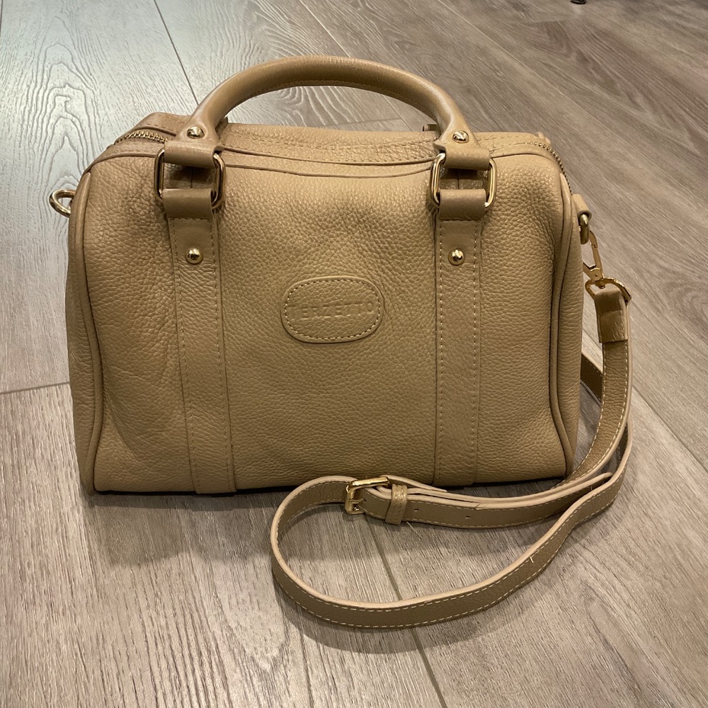 TERZETTO Loreto Pebble Leather Satchel/Shoulder in Camel - Picture 3 of 12